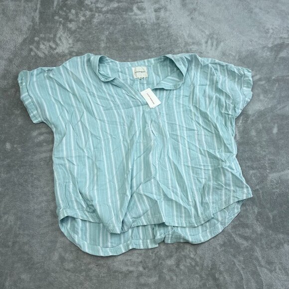 Lucky Brand Womens Striped Button-Back Short STop XXL Cotton Blend NWT 1398 - Picture 1 of 8